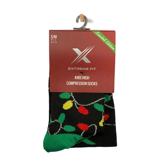 Holiday Inspired Christmas Bulbs Compression Socks Sm/Med