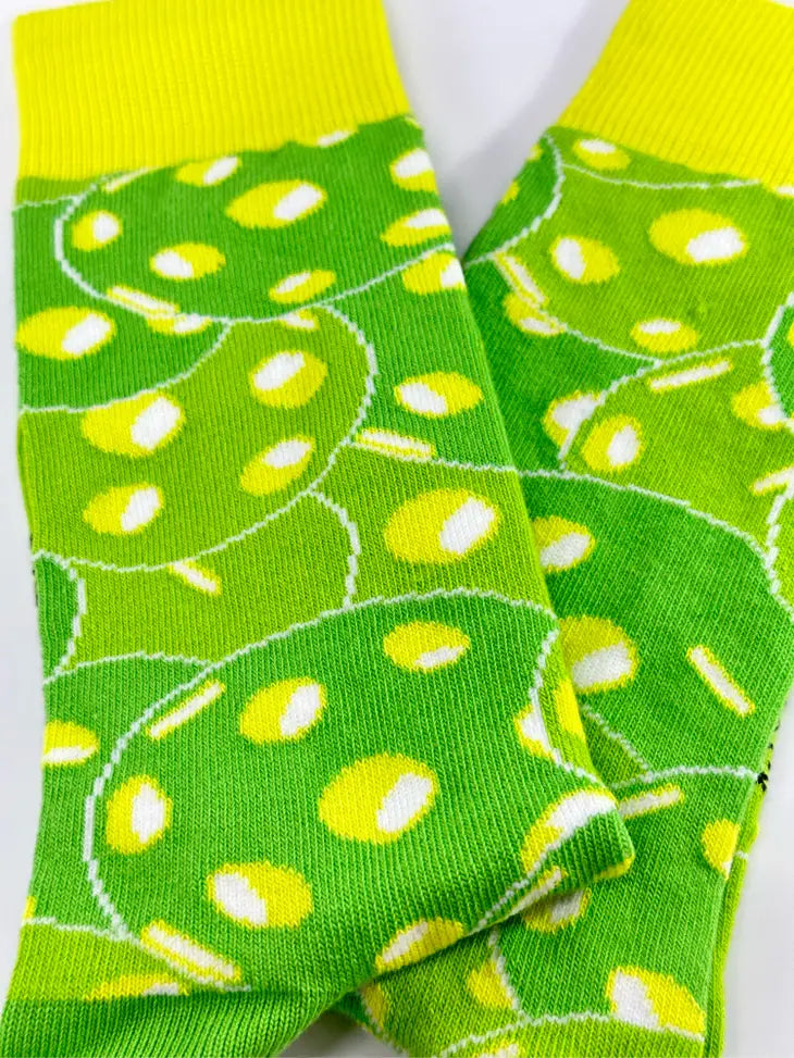 Pickleball Pattern Socks Adult Medium 5-10