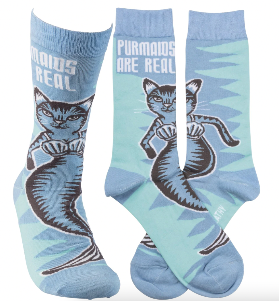 Women's Crew Socks Cat Purmaids