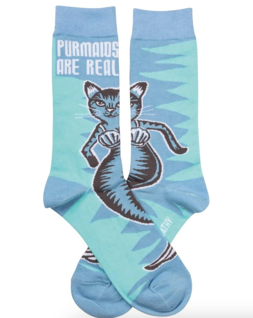 Women's Crew Socks Cat Purmaids