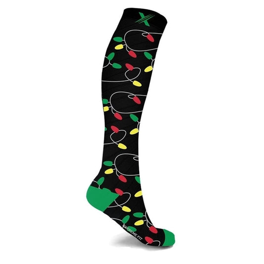 Holiday Inspired Christmas Bulbs Compression Socks Sm/Med