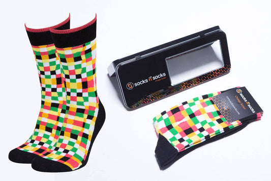 Squares Crew Men's Socks