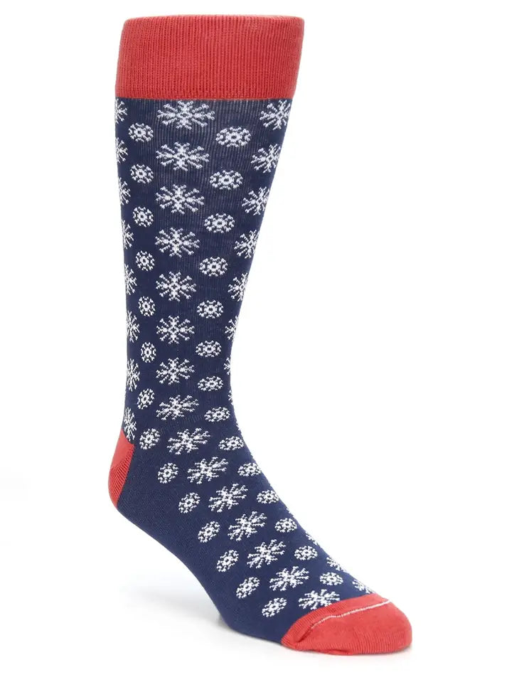 Holiday Snowflake Socks Men's Novelty Socks