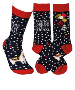 Llamas Are My Spirit Animal Socks