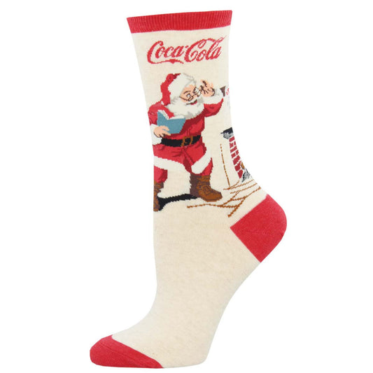 Classic Coke Santa Socks 9-11