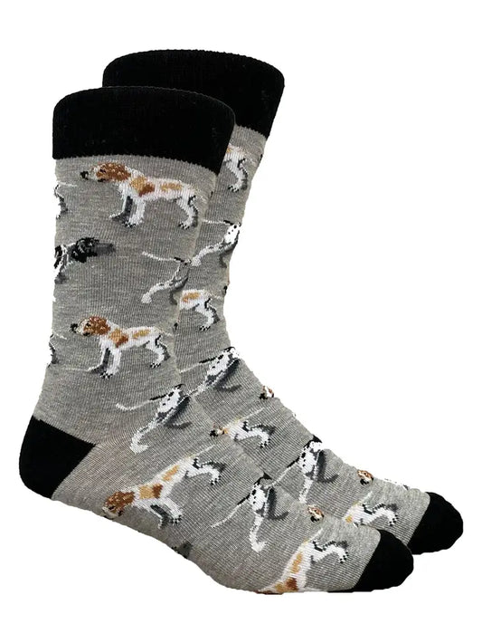 Men's Crew Pointer Dog Socks