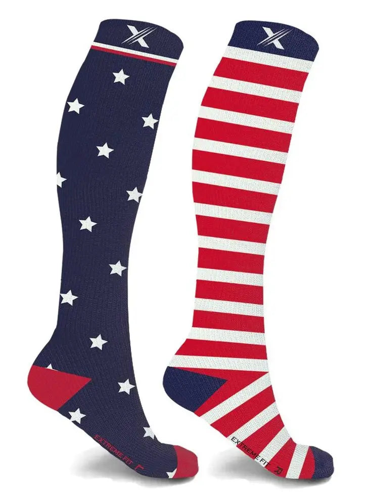 USA Mismatched Compression Socks